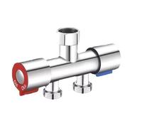 ReachMall Répartiteur de robinet de machine à laver en acier inoxydable 2 sorties 304 Matériau à connexion rapide anti-chute pour Midea pour Haier Bosch pour Samsung