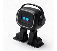 ReachMall Robot KI, boîtier en plastique ABS, dimensions 10 x 6 x 14 cm | Interaction émotionnelle, chante et danse, expressions emojis, commande vocale, personnalisable, pour divertissement et