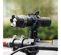 ReachMall Support de lampe de poche de vélo en plastique d'ingénierie à libération rapide rotation à 360° pour guidon, tige de selle, fourche arrière de 20 à 35 mm de diamètre, noir