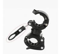 ReachMall Support de lampe de poche de vélo en plastique d'ingénierie à libération rapide rotation à 360° pour guidon, tige de selle, fourche arrière, utilisation cycliste, noir et orange