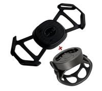 ReachMall Support de potence de vélo pour Garmin, Bryton, Wahoo - Support de téléphone pliable en silicone jusqu'à 17,8 cm - Noir