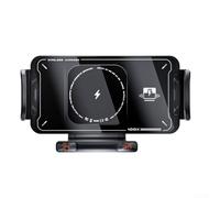 ReachMall Support de téléphone de voiture sans fil 15 W à fixation automatique - Support de charge rapide pour grille d'aération et tableau de bord (noir)