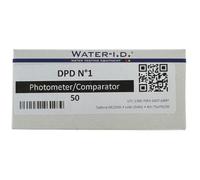 Réactif en comprimés DPD n°1 pour PoolLab 1.0 & 2.0 - Réactif pour la mesure du chlore libre, du brome et de l’ozone (0,0-6,0 mg/l (ppm)) - Durée de conservation : 2 ans - 50 comprimés (TbsPD150)