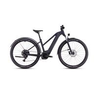 Vtt electrique semi rigide cube reaction hybrid performance 500 allroad trapeze shimano cues 9v 500 wh 27 5 noir night 2025