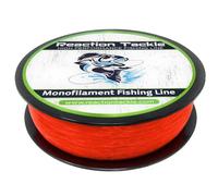 Reaction Tackle Ligne de pêche monofilament en nylon solide et résistant à l'abrasion, ligne de pêche en eau douce et eau salée Orange 12/1400