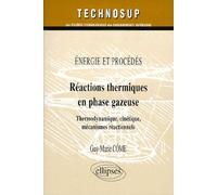 Reactions Thermiques En Phase Gazeuse - Energie Et Procédés, Termodynamique, Cinétique, Mécanisme Réactionnels