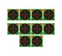 Reactive Splatter Targets - 8 inch Fluorescent Sticker Game Set, 10 Piece High Contrast Targets Durable Adhesive Sheets Practice Board Training Tool | Backyard Kids Adults Women Men Ou