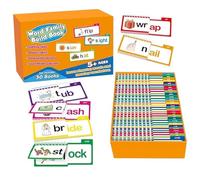 Read and Rhyme Book, Educational Word Family Activity Workbook with Build Read Rhyme Games, Letter Sounds Practice, Sight Vocabulary Learning for Boys, Girls, Classroom, Home