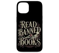 Read Banned Books Squelette Vintage Gothic Book Reading Coque pour iPhone 13