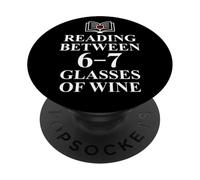 Read Between The Wines 6 7 Reading 6-7 Just One More Chapter PopSockets PopGrip Adhésif