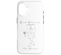 Read Between The Wines Book Club Wine Drinking Books Lovers Coque pour iPhone 16