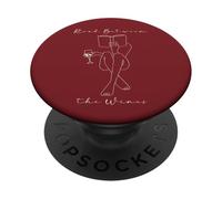 Read Between The Wines Book Club Wine Drinking Books Lovers PopSockets PopGrip Adhésif