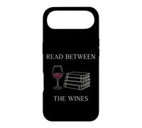 Read Between The Wines Minimal Book Lover Wine Humour Reader Coque pour iPhone Air