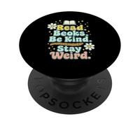 Read Books Be Kind Stay Weird Cute Retro PopSockets PopGrip Adhésif