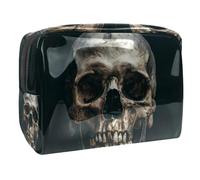 Read Human Head Skull Cosmetic Bag for Women Travel Toiletry Bags Large PVC Makeup Pouch Organizer Handy Pouch Organizer with Zipper, multicolore, 18.5x7.5x13cm/7.3x3x5.1in, Trousse de toilette