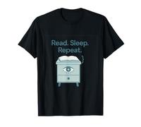 read sleep repeat book lover night reading design imprimé T-Shirt