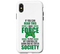 Read This Force Society Gamer Humor Statement Coque pour iPhone X/XS