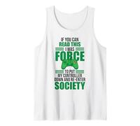 Read This Force Society Gamer Humor Statement Débardeur
