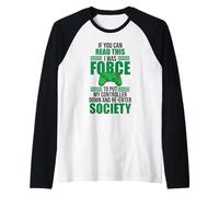 Read This Force Society Gamer Humor Statement Manche Raglan