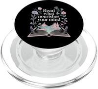 Read What Nourishes Your Mind Reader Mindset - PopSockets PopGrip pour MagSafe