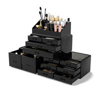 Readaeer Organisateur de maquillage organisateur cosmétique (12D, Noir)