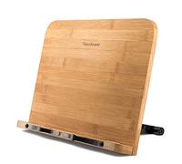 Readaeer Support de Lecture Portable pour Livre de Cuisine et Bureau en Bambou Pliable