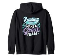 Reading and I Make a Great Team Joke for Funny Books Lovers Sweat à Capuche