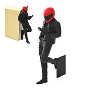 Reading Biker Figurine, Funny Booknook Accessory, Cool Motorcycle Decor for Bookshelf, Gift for Book Lovers Readers Bookworms Husband Dad Men Birthday Holiday Office Home Desk Shelf Motorcycle