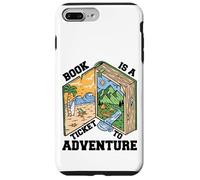 Reading Book is a Ticket to Adventure - Rat de bibliothèque Avid Reader Coque pour iPhone 7 Plus/8 Plus