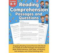 Reading Comprehension Passages and Questions Grades 8-9: Engaging Passages, Questions & Exercises for Middle School Students | Build Critical Thinking, Inference & Analysis Skills