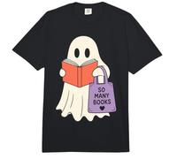 Reading Ghost So Many Books Cute Bookworm Reader Comfort Colors Adult Heavyweight T-Shirt