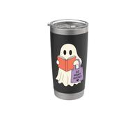 Reading Ghost So Many Books Cute Bookworm Reader Gobelet isotherme en acier inoxydable double paroi