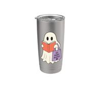 Reading Ghost So Many Books Cute Bookworm Reader Gobelet isotherme en acier inoxydable double paroi