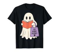Reading Ghost So Many Books Cute Bookworm Reader T-Shirt