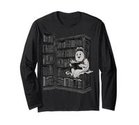 Reading Ghost - Spooky Library Halloween Tee Manche Longue