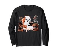 Reading Ghost - Spooky Library Halloween Tee Manche Longue