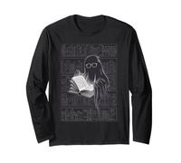 Reading Ghost - Spooky Library Halloween Tee Manche Longue