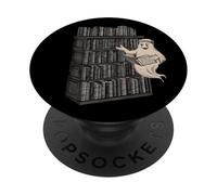 Reading Ghost - Spooky Library Halloween Tee PopSockets PopGrip Adhésif