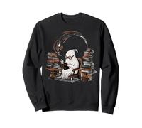 Reading Ghost - Spooky Library Halloween Tee Sweatshirt