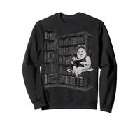 Reading Ghost - Spooky Library Halloween Tee Sweatshirt