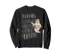 Reading Ghost - Spooky Library Halloween Tee Sweatshirt
