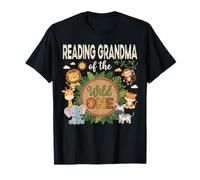 Reading Grandma of The Wild One Safari Premier Anniversaire T-Shirt