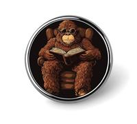 Reading in Vintage Fauteuil Broche Rond pour Hommes Femmes Mode Badge Broche Broche Broche Robe Veste Sac à Dos Accessoires