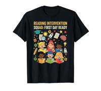 Reading Intervention Squad First Day Ready Literacy Phonics T-Shirt Graphique avec Valeur