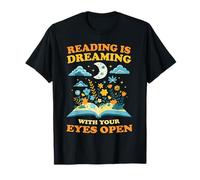 Reading is Dreaming with Eyes Open Book Reader Livre Nerd T-Shirt