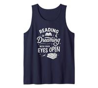 Reading is Dreaming with Your Eyes Open Book Lover Débardeur