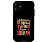 Reading is Food for Your Brain Livres pour Enfants Personnages Coque pour iPhone 11