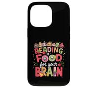 Reading is Food for Your Brain Livres pour Enfants Personnages Coque pour iPhone 13 Pro