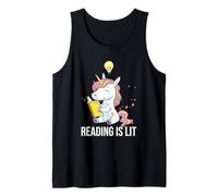Reading is Lit Unicorn Library, Professeur d'anglais, Amateur de Livres Débardeur