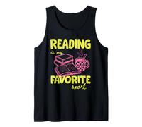 Reading is My Favorite Sport Book Lover Bookish Reader Débardeur